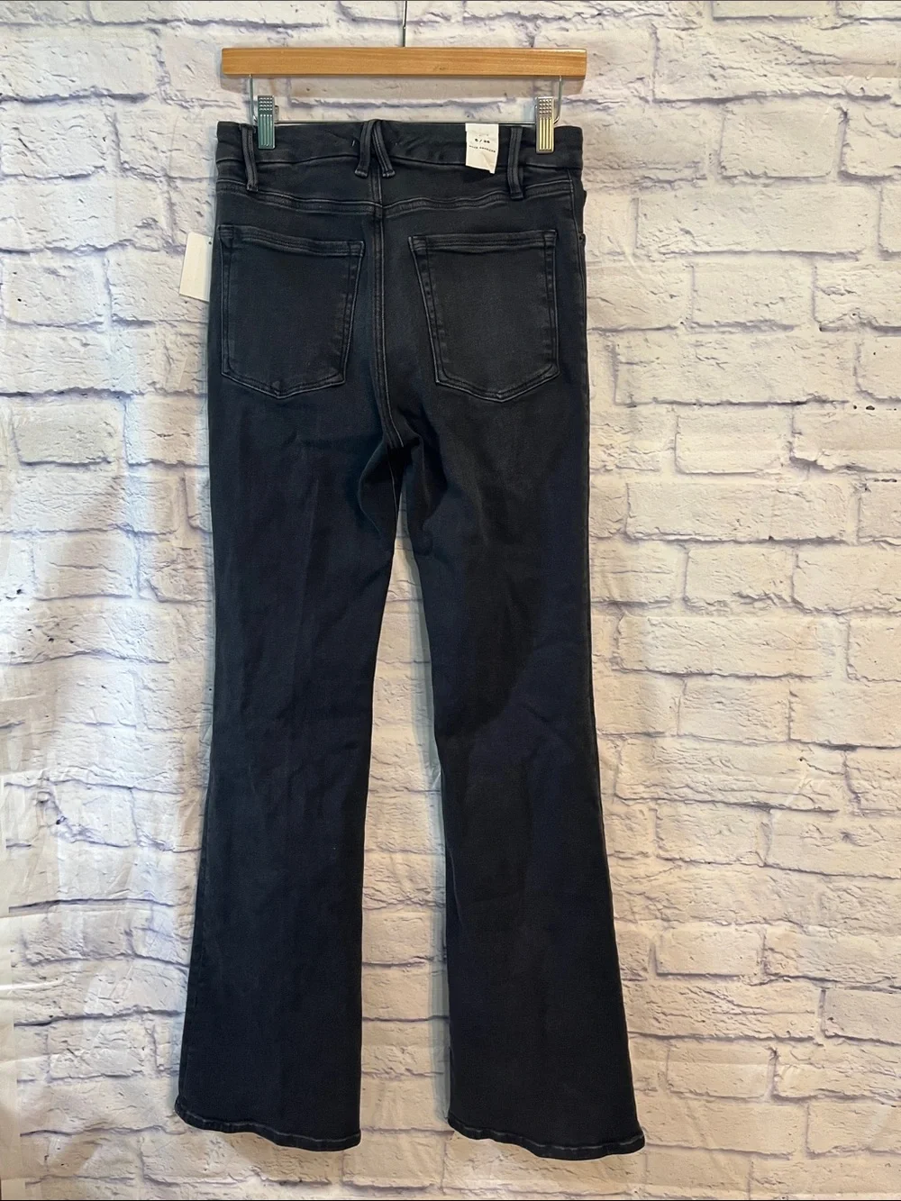 Good American Good Classic High Rise Bootcut Jeans NWT Black Size 6